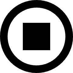 Button Stop Circle Icon from Sharp Remix Set