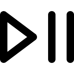 Play Pause Icon from Micro Line Set