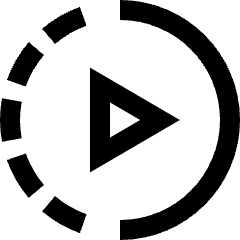 Video Slow Motion Icon from Sharp Line Set