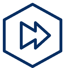 Fast Forward Hexagon Icon from Cyber Line Set
