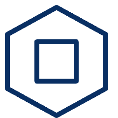 Stop Media Hexagon Icon from Cyber Line Set