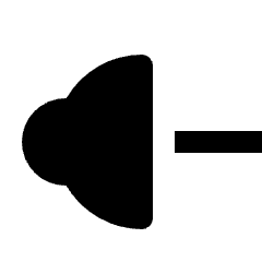 Music Player Volume Decrease 1 Icon from Nova Solid Set