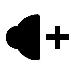 Music Player Volume Increase 1 Icon from Nova Solid Set