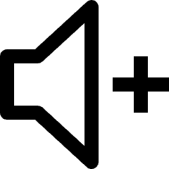 Music Player Volume Increase Icon from Nova Line Set