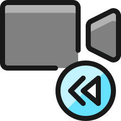 Controls Camera Backward Icon from Ultimate Colors Set