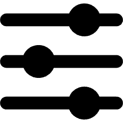 Filter Setting Three Controller Icon from Ultimate Bold Set