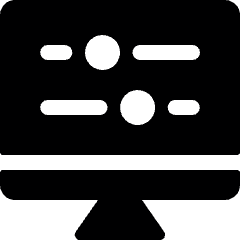 Settings Slider Desktop Horizontal Icon from Ultimate Bold Set