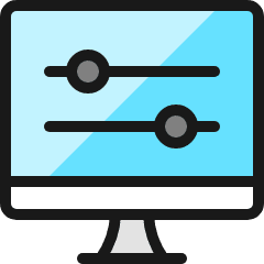 Settings Slider Desktop Horizontal Icon from Ultimate Colors Set