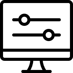 Settings Slider Desktop Horizontal Icon from Ultimate Light Set