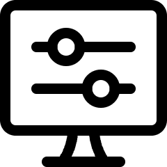 Settings Slider Desktop Horizontal Icon from Ultimate Regular Set