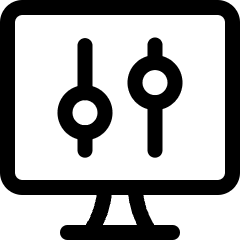 Settings Slider Desktop Vertical Icon from Ultimate Regular Set