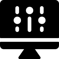 Settings Slider Desktop Vertical Icon from Ultimate Bold Set