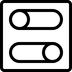 Settings Toggle Horizontal Icon from Ultimate Light Set