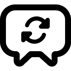Conversation Sync Alternate Icon from Ultimate Bold Set