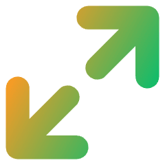Line Arrow Expand Diagonal Large 1 Icon from Core Gradient Set
