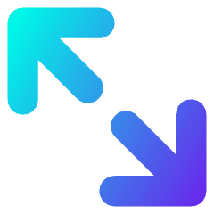 Line Arrow Expand Diagonal Large 2 Icon from Core Gradient Set