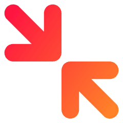 Line Arrow Shrink Diagonal Large 2 Icon from Core Gradient Set