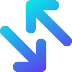 Line Arrow Transfer Diagonal Large 4 Icon from Core Gradient Set