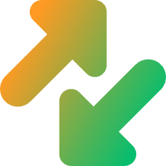 Triangle Arrow Transfer Diagonal Large 3 Icon from Core Gradient Set