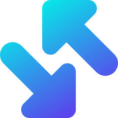 Triangle Arrow Transfer Diagonal Large 4 Icon from Core Gradient Set