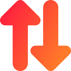 Triangle Arrow Transfer Vertical Large 2 Icon from Core Gradient Set