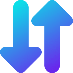 Triangle Arrow Transfer Vertical Large 3 Icon from Core Gradient Set