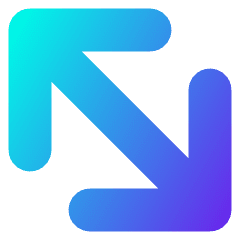 Diagonal Line Arrow Large 2 Icon from Core Gradient Set