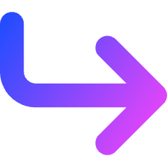 Line Arrow Bend Down Right Large Icon from Core Gradient Set