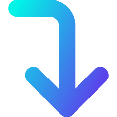 Line Arrow Bend Right Down Large Icon from Core Gradient Set