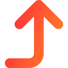 Line Arrow Bend Right Up Large Icon from Core Gradient Set