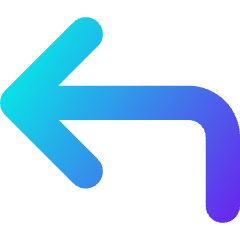 Line Arrow Bend Up Left Large Icon from Core Gradient Set