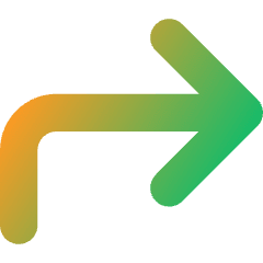 Line Arrow Bend Up Right Large Icon from Core Gradient Set