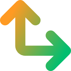 Line Arrow Bottom Left Corner Large Icon from Core Gradient Set