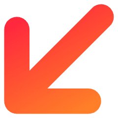 Line Arrow Diagonal Bottom Left Large Icon from Core Gradient Set