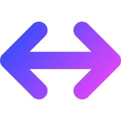 Line Arrow Horizontal Large Icon from Core Gradient Set