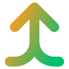 Line Arrow Merge Vertical Large Icon from Core Gradient Set