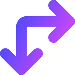 Line Arrow Top Left Corner Large Icon from Core Gradient Set