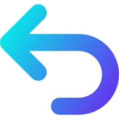 Line Arrow Turn Backward Large Icon from Core Gradient Set