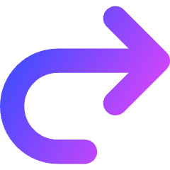 Line Arrow Turn Forward Large Icon from Core Gradient Set