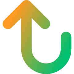 Line Arrow Turn Up Left Large Icon from Core Gradient Set