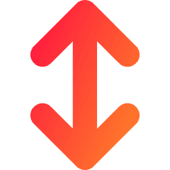 Line Arrow Vertical Large Icon from Core Gradient Set