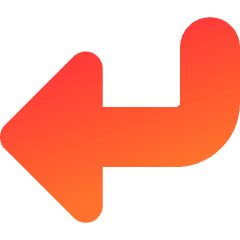 Triangle Arrow Bend Down Left Large Icon from Core Gradient Set