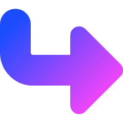 Triangle Arrow Bend Down Right Large Icon from Core Gradient Set