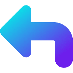 Triangle Arrow Bend Up Left Large Icon from Core Gradient Set