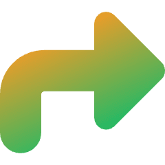 Triangle Arrow Bend Up Right Large Icon from Core Gradient Set