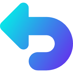 Triangle Arrow Turn Backward Large Icon from Core Gradient Set
