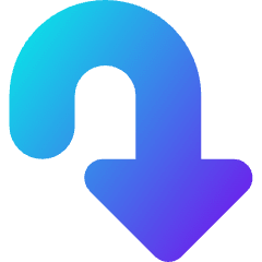 Triangle Arrow Turn Down Right Large Icon from Core Gradient Set