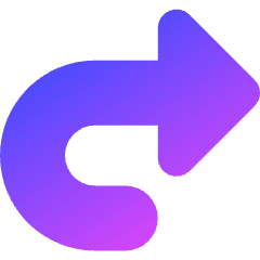 Triangle Arrow Turn Forward Large Icon from Core Gradient Set