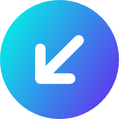 Line Arrow Diagonal Bottom Left Circle Icon from Core Gradient Set