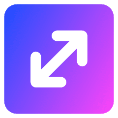 Line Arrow Diagonal Square 1 Icon from Core Gradient Set